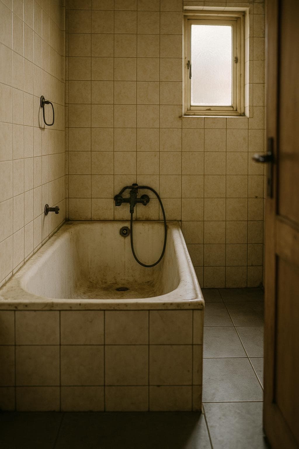 Badkamer voor de renovatie