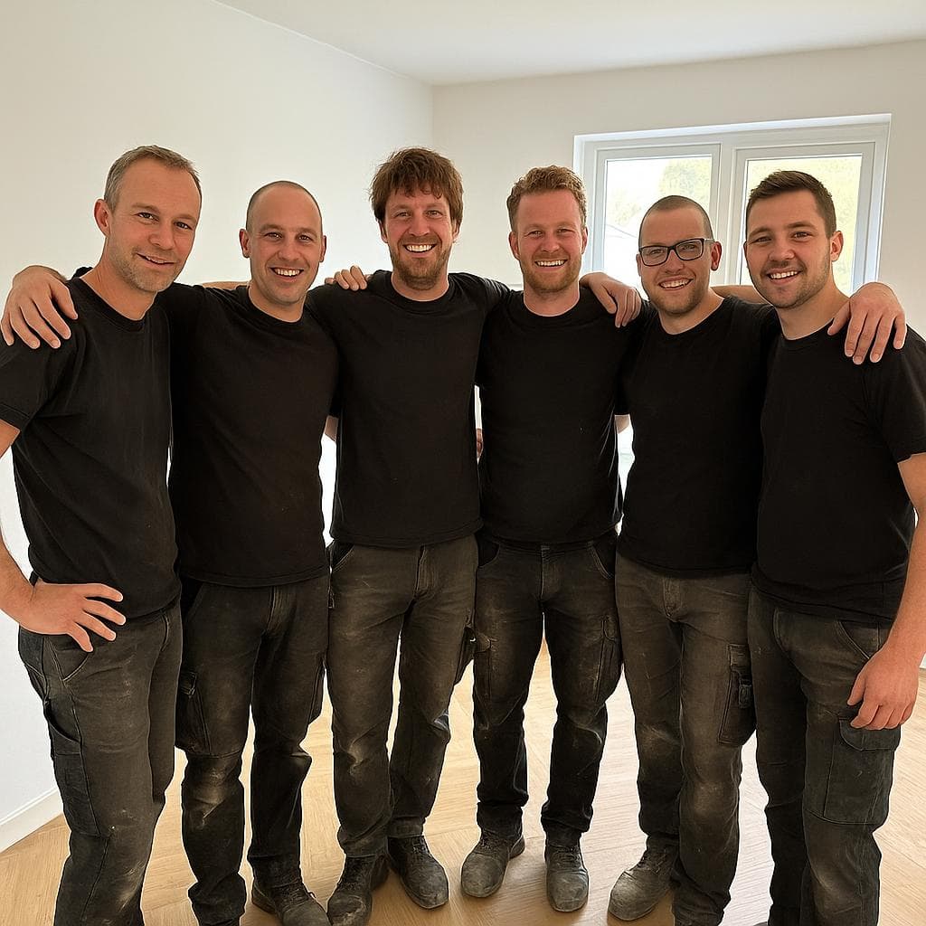 Vakmensen van Bella Renovaties overleggen op locatie