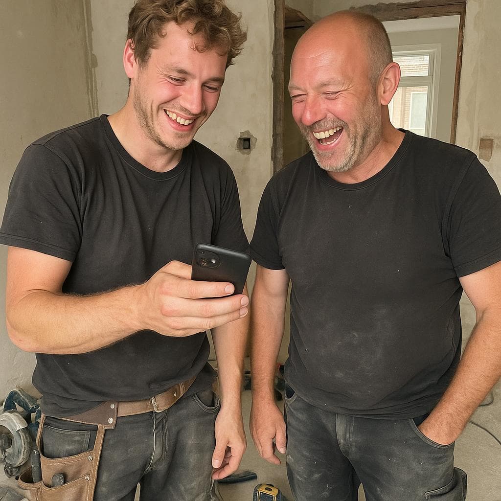 Vakman van Bella Renovaties legt wandtegels